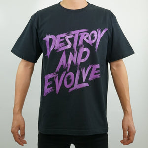 ASIANZ DESTROY AND EVOLNE Tシャツ