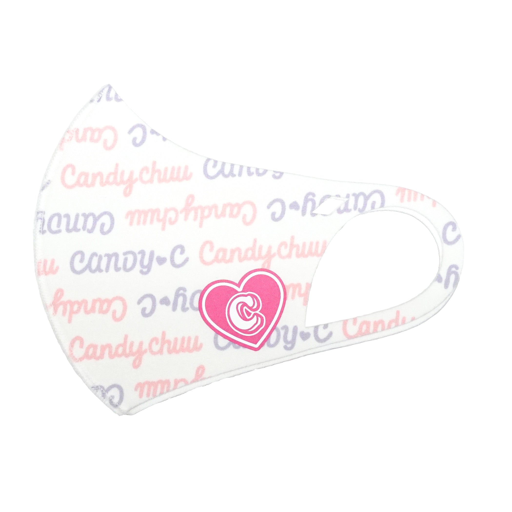 Candychuu  総柄 ハートロゴ マスク (20055302)
