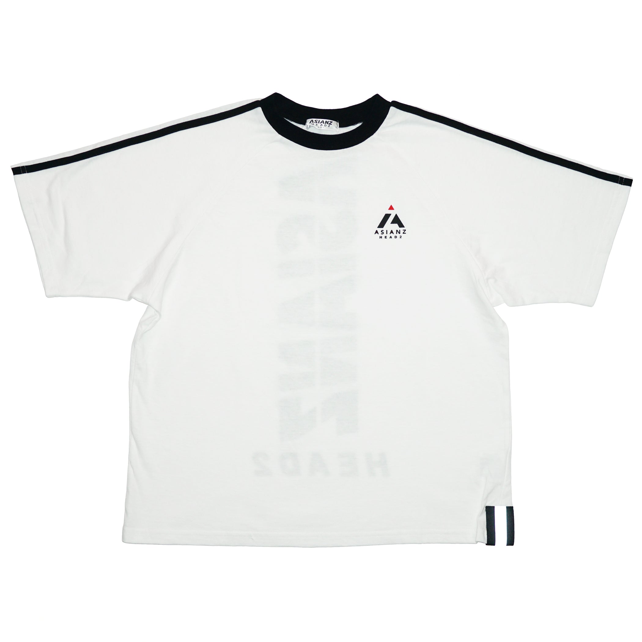 (セール商品) ASIANZ HEAD2 バックロゴ袖ラインTシャツ キッズウェアー