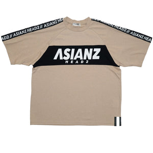 (セール商品) ASIANZ HEAD2 フロント切替袖ロゴラインTシャツ キッズウェアー