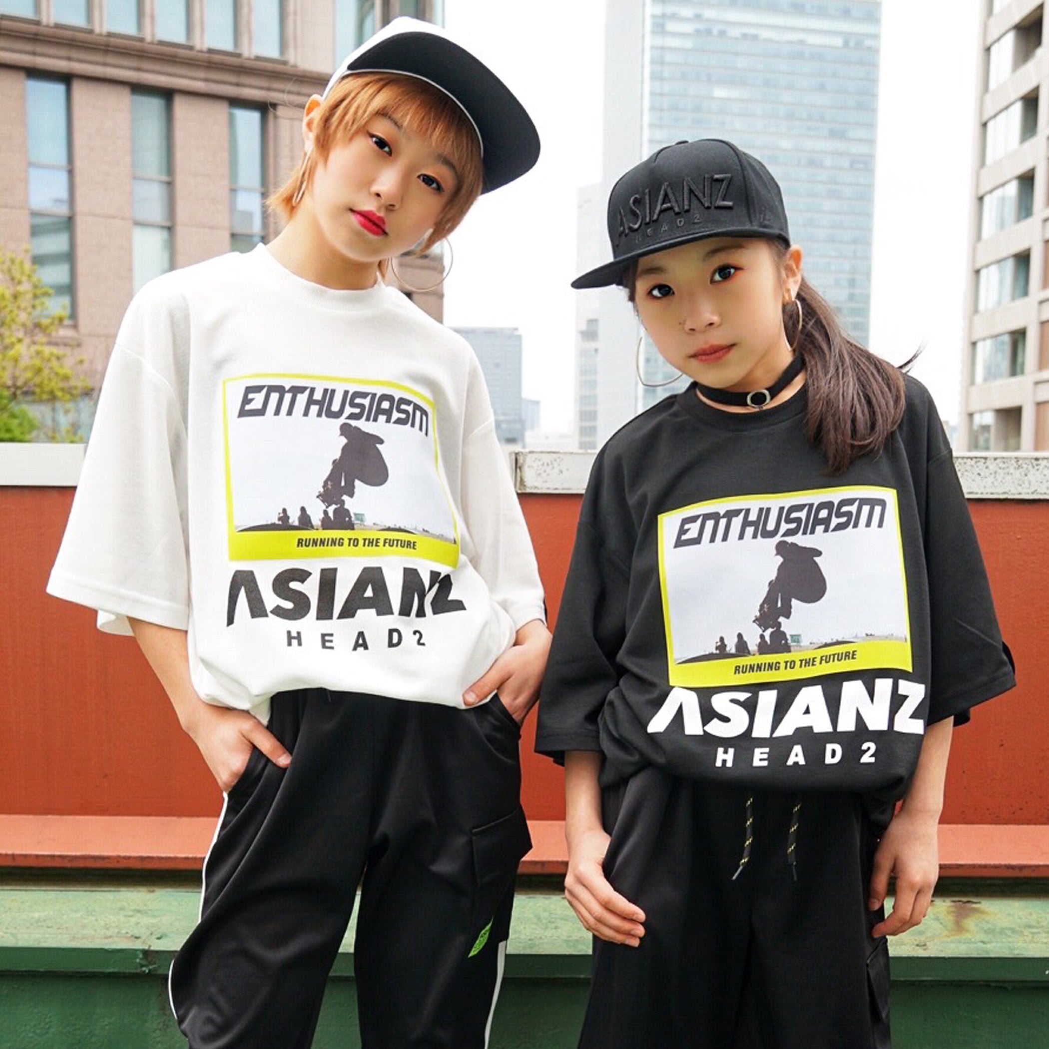 (セール商品) ASIANZ HEAD2 転写ビッグTシャツ キッズウェアー