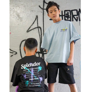 ASIANZ HEAD2 スプラッシュプリントTシャツ キッズ ウェアー