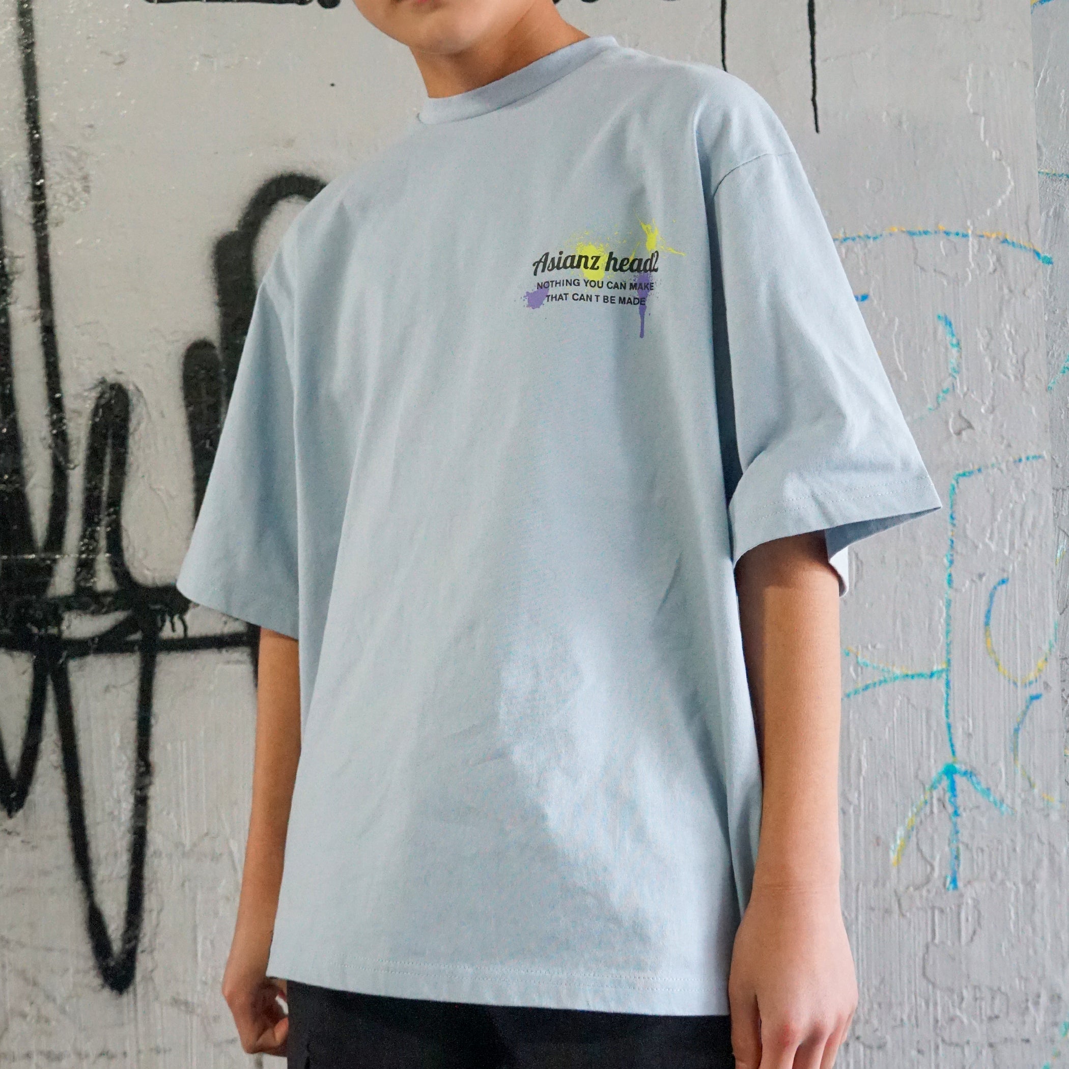 ASIANZ HEAD2 スプラッシュプリントTシャツ キッズ ウェアー