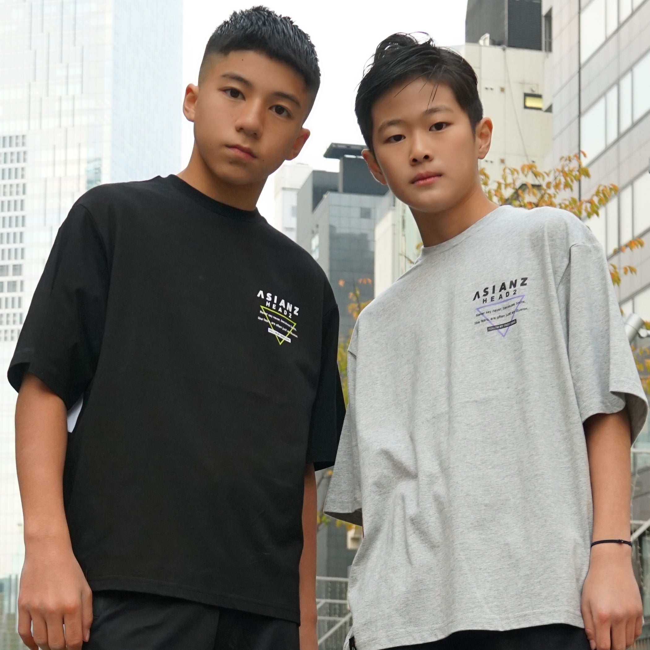 ASIANZ HEAD2 バック切替Tシャツ キッズウェアー