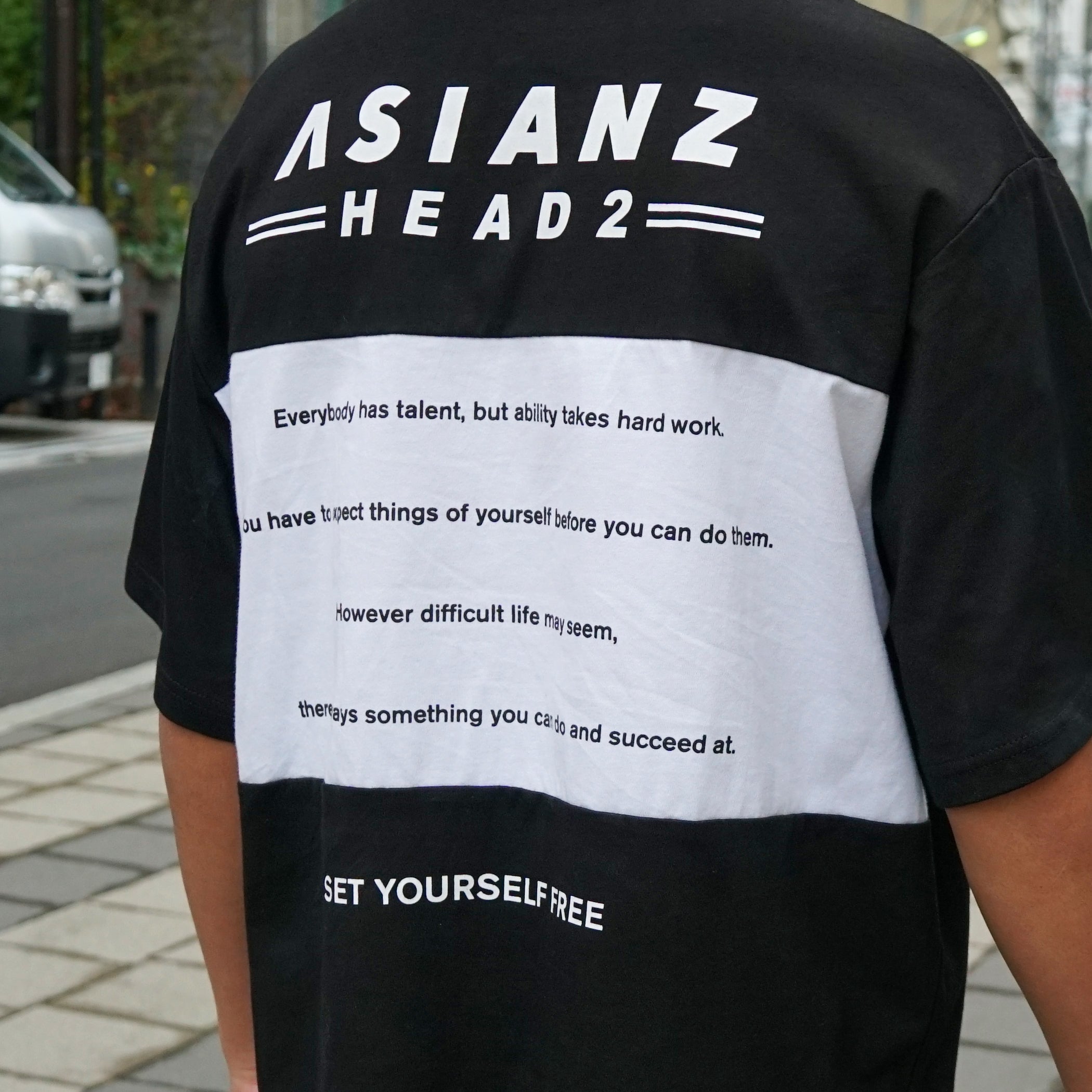 ASIANZ HEAD2 バック切替Tシャツ キッズウェアー