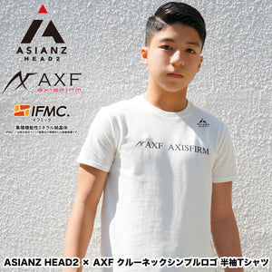 ASIANZ HEAD2 × AXF クルーネックシンプルロゴ 半袖Tシャツ キッズウェアー