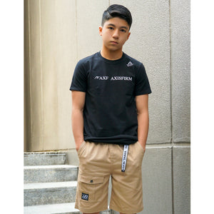 ASIANZ HEAD2 × AXF クルーネックシンプルロゴ 半袖Tシャツ キッズウェアー